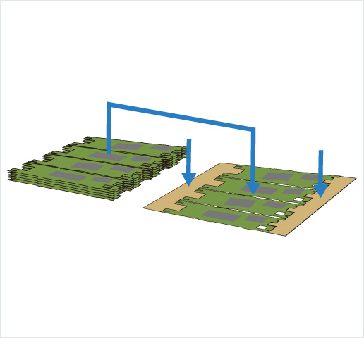 ［Image］PCB placer： HDI 基板用高精度框架排列机
